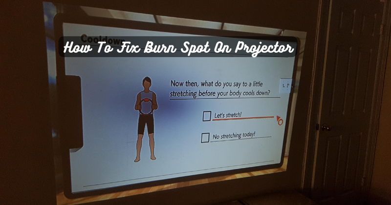 how to fix burn spot on projector screen mirroring